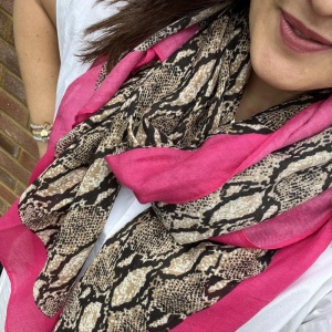 Snakeskin Scarf - Pink